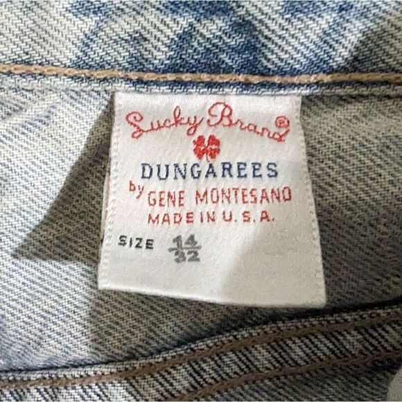 Vintage 90s Lucky Brand Button Fly Relaxed Mom Jeans Faded Distressed Size 14 - Picture 14 of 15